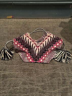 Pink and Black Patterned Women’s Shoulder Bag